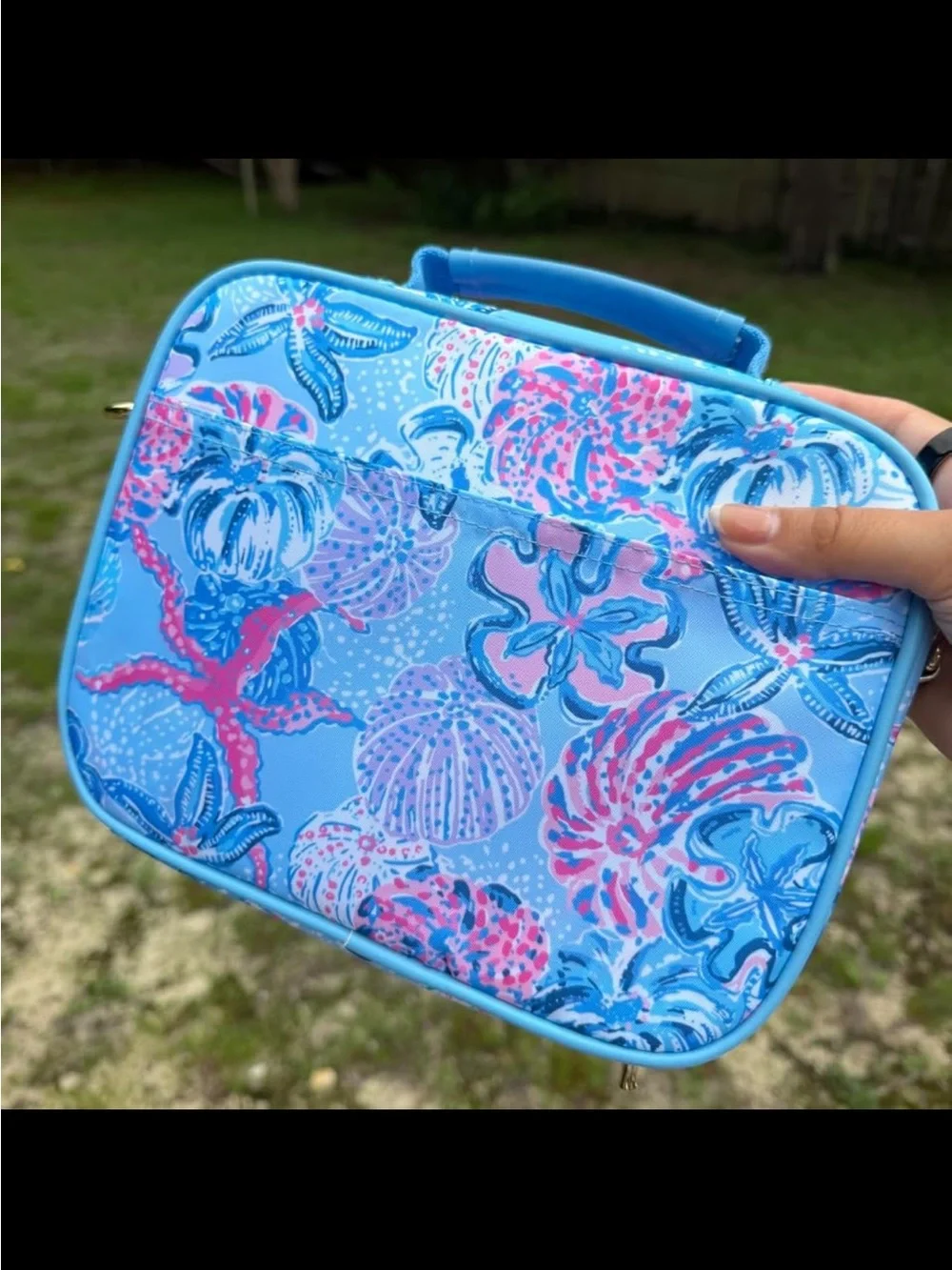 Lilly Pulitzer Blue Floral Bahama Lunch Box Bag Insulated Cooler - New